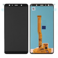  LCD displejs (ekrāns) Samsung A750 A7 2018 with touch screen black OLED 